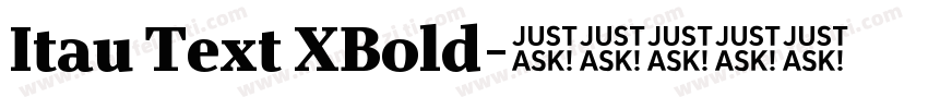 Itau Text XBold字体转换